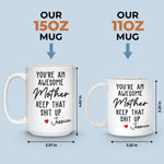 Mom, You’re Proof That Superpowers Are Real - Family Personalized Custom Mug - Gift For Mom