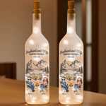 Life Is Better Around The Campfire - Couple Personalized Custom Bottle Lamp - Gift For Husband Wife, Camping Lovers
