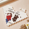 You're My Missing Piece  - Couple Personalized Custom Heart Shaped Building Brick Blocks - Gift For Husband Wife, Anniversary