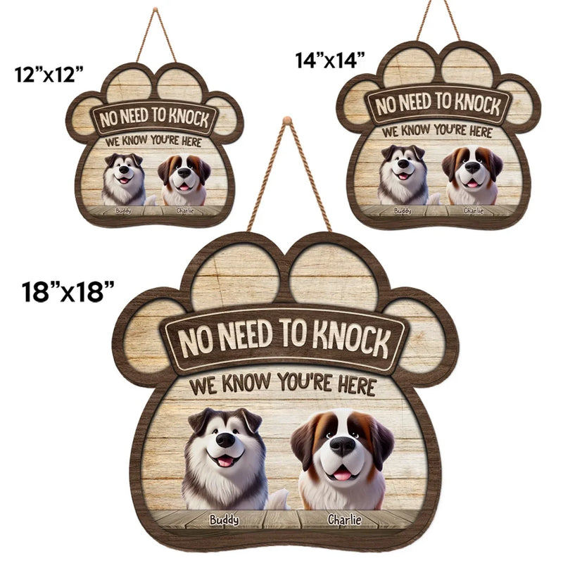 Welcome To Our Home - Dog Personalized Custom Home Decor Wood Sign - House Warming Gift For Pet Owners, Pet Lovers