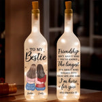 Truly Great Friends Are Hard To Find, Difficult To Leave - Bestie Personalized Custom Bottle Lamp - Gift For Best Friends, BFF, Sisters