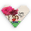 Forever Together - Couple Personalized Custom Heart Shaped Building Brick Blocks - Gift For Husband Wife, Anniversary