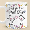 Long Distance Real Friendship Transcends Time And Space - Bestie Personalized Custom 3D Inflated Effect Printed Mug - Gift For Best Friends, BFF, Sisters