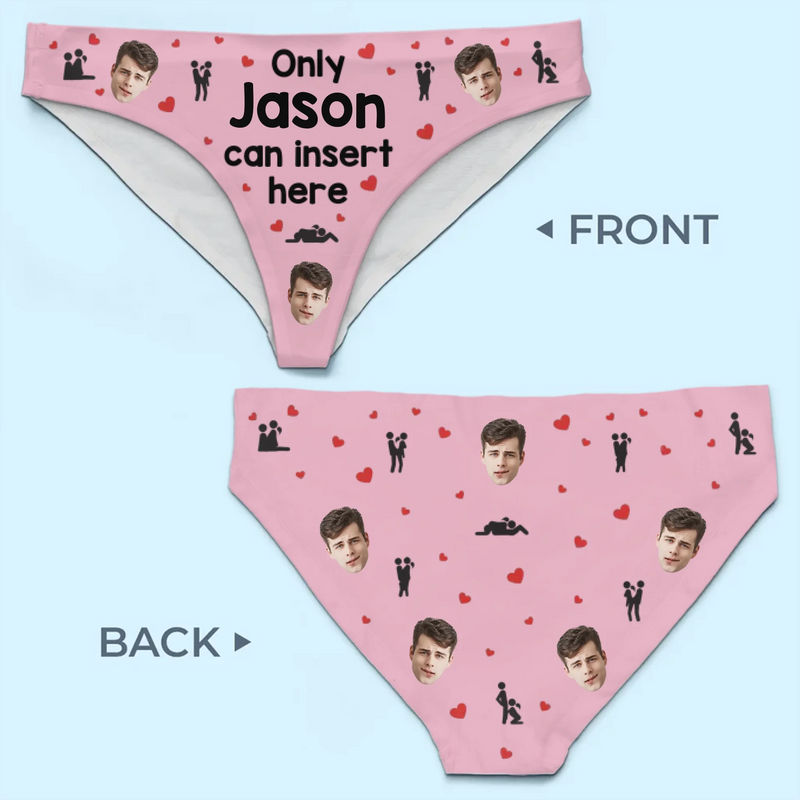 Custom Photo I Licked It So It's Mine - Couple Personalized Women Briefs - Gift For Husband Wife, Anniversary