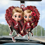Every Journey Reminds Us Of Our Love - Couple Personalized Custom Car Ornament - Acrylic Custom Shaped - Gift For Husband Wife, Anniversary