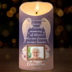 Custom Photo This Candle Glows In Loving Tribute - Memorial Personalized Custom LED Candle - Sympathy Gift For Grandma