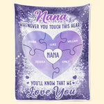 Forever Loving You - Family Personalized Custom Blanket - Gift For Mom, Grandma