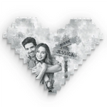 Custom Photo Loved You Then, Love You Still - Couple Personalized Custom Heart Shaped Building Brick Blocks - Gift For Husband Wife, Anniversary