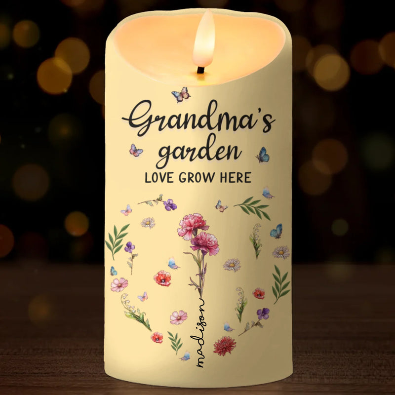 A Grandmother’s Love Is Forever And Always - Family Personalized Custom LED Candle - Gift For Mom, Grandma