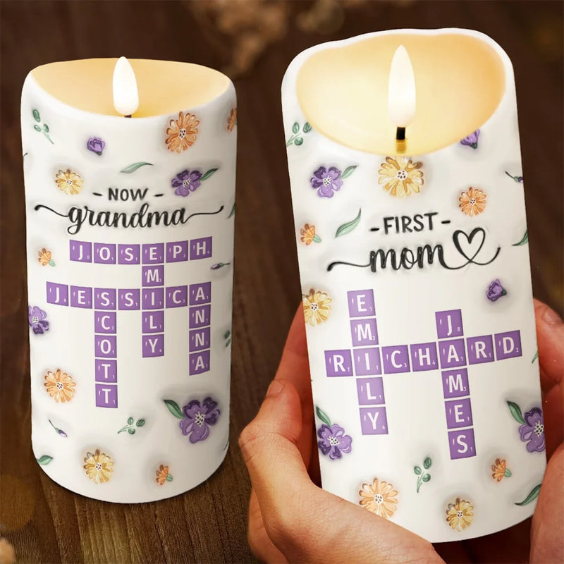 A Wonderful Mother With Lots Of Practice - Family Personalized Custom 3D Inflated Effect Printed LED Candle - Gift For Mom, Grandma
