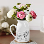 Custom Name Family Heritage Gifts for Mom and Grandma - Personalized Flower Vase