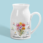 Custom Name Grandma's Garden Gifts for Grandma - Personalized Flower Vase