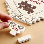 The Year I Found My Missing Piece - Couple Personalized Custom Heart Shaped Building Brick Blocks - Gift For Husband Wife, Anniversary
