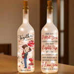 Let Love Light The Way - Couple Personalized Custom Bottle Lamp - Gift For Husband Wife, Anniversary