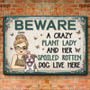 A Crazy Plant Lady - Dog Personalized Custom Home Decor Metal Sign - House Warming Gift For Pet Owners, Pet Lovers