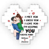 You Are My Light In The Dark - Couple Personalized Custom Heart Shaped Building Brick Blocks - Gift For Husband Wife, Anniversary