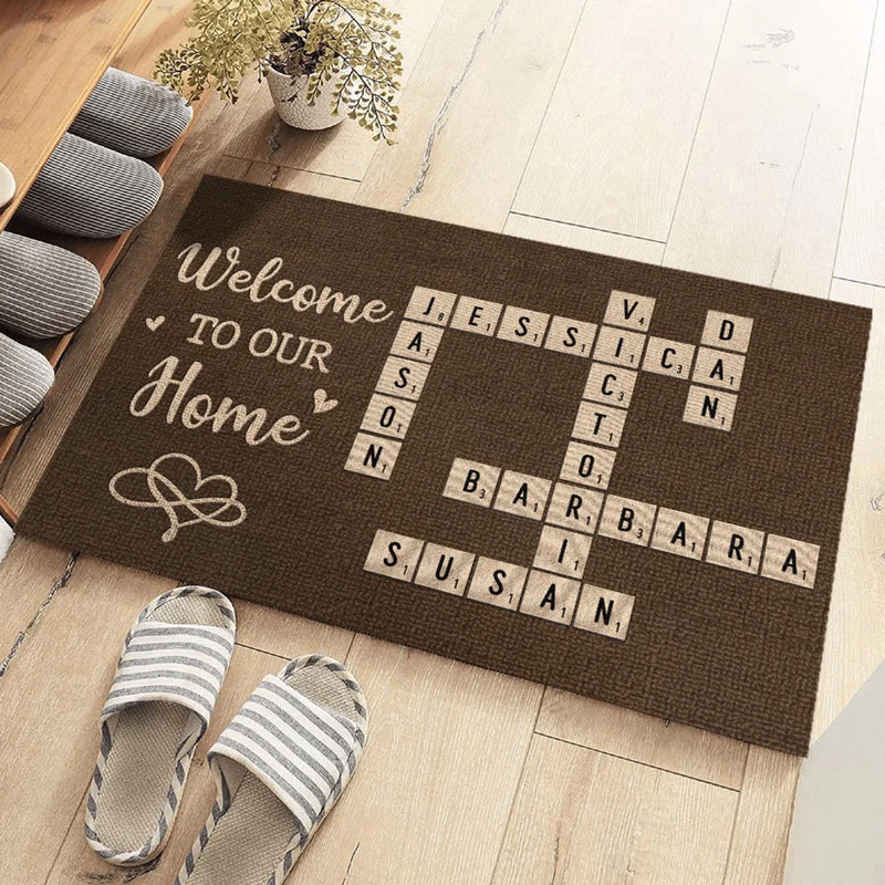 Home, A Place Of Comfort - Family Personalized Custom Home Decor Decorative Mat - House Warming Gift For Family Members