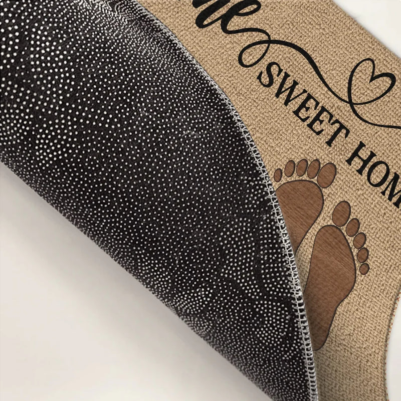 Welcome To Our Home, Where Love Begins - Family Personalized Custom Home Decor Decorative Mat - House Warming Gift For Family Members