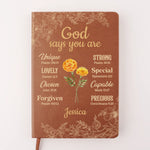 Unique And Full Of Charm, It's You - Family Personalized Custom Leather Journal - Gift For Yourself, Best Friends, Siblings, Family Members