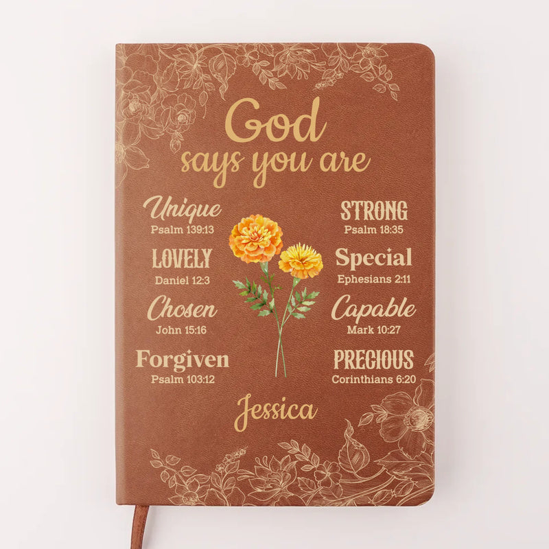 Unique And Full Of Charm, It's You - Family Personalized Custom Leather Journal - Gift For Yourself, Best Friends, Siblings, Family Members