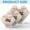 The Year I Found My Missing Piece - Couple Personalized Custom Heart Shaped Building Brick Blocks - Gift For Husband Wife, Anniversary