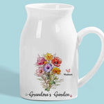 Custom Name Grandma's Garden Gifts for Grandma - Personalized Flower Vase