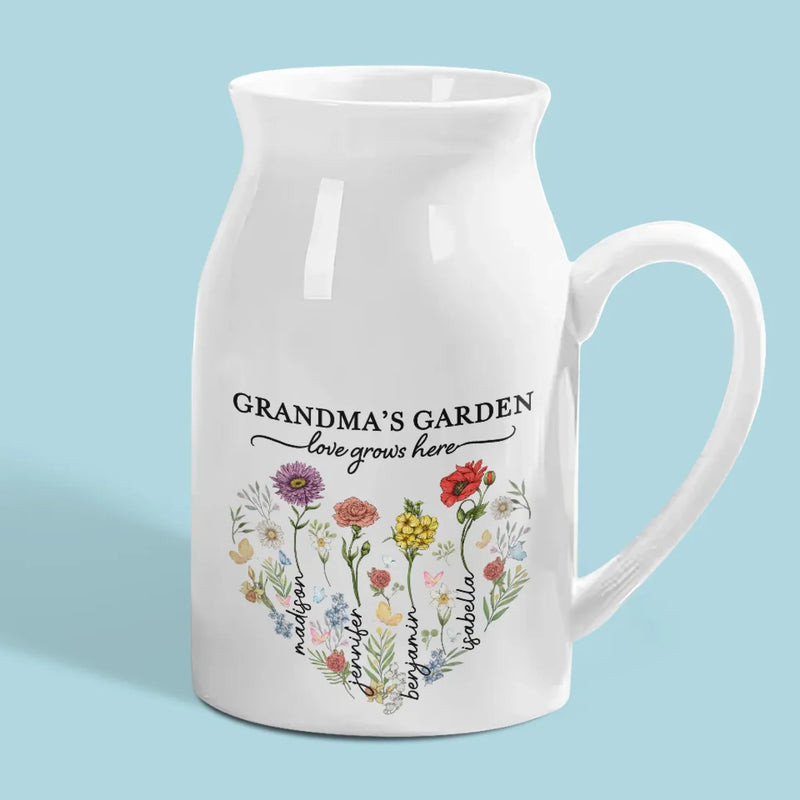 Life Doesn't Come With A Manual, It Comes With A Mother - Family Personalized Custom Home Decor Flower Vase - House Warming Gift For Mom, Grandma