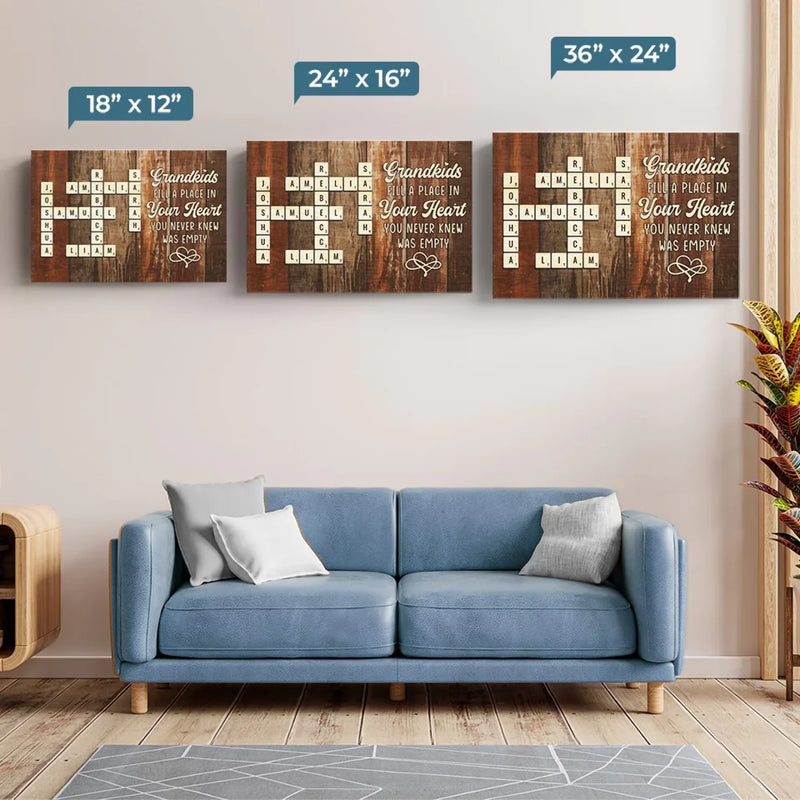 A Grandchild Is Love Made Visible - Family Personalized Custom Horizontal Canvas - Gift For Grandma, Grandpa, Grandkid