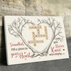 Grandkids Bring Joy To Every Corner Of Your Heart - Family Personalized Custom Horizontal Canvas - Gift For Grandma, Grandpa, Grandkid