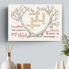 Grandkids Bring Joy To Every Corner Of Your Heart - Family Personalized Custom Horizontal Canvas - Gift For Grandma, Grandpa, Grandkid