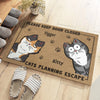 Keep Door Closed, Cats Planning Escape - Cat Personalized Custom Home Decor Decorative Mat - House Warming Gift For Pet Owners, Pet Lovers