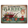 Fruit Herbs Veggies - Family Personalized Custom Home Decor Metal Sign - Gift For Yourself, Best Friends, Siblings, Family Members