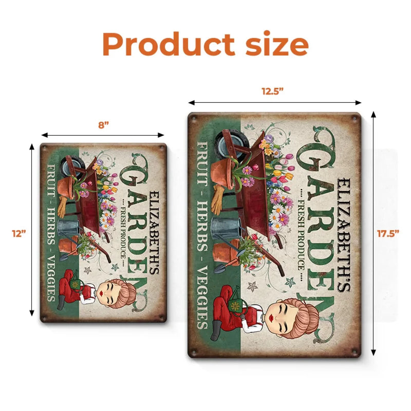 Fruit Herbs Veggies - Family Personalized Custom Home Decor Metal Sign - Gift For Yourself, Best Friends, Siblings, Family Members