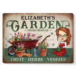 Fruit Herbs Veggies - Family Personalized Custom Home Decor Metal Sign - Gift For Gardeners