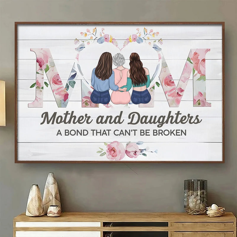Every Daughter Dreams Of A Mom Like Mine - Family Personalized Custom Horizontal Poster - Gift For Mom, Daughter