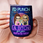 Custom Name Funny Best Friend Gifts for Women - Personalized Wine Tumbler