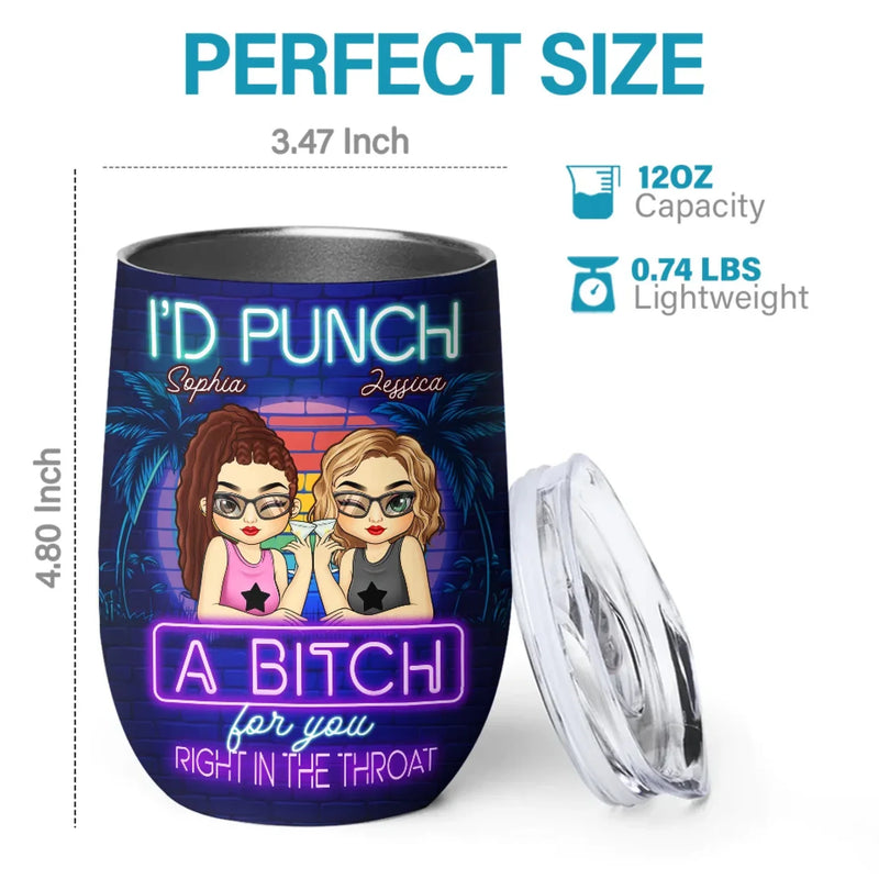 You’re My Favorite Weirdo - Bestie Personalized Custom Wine Tumbler - Gift For Best Friends, BFF, Sisters