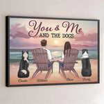 Pawsitively In Love - Couple Personalized Custom Horizontal Poster - Gift For Husband Wife, Anniversary