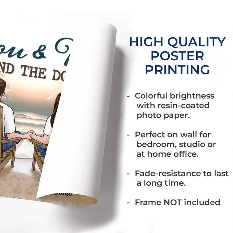 Our Hearts Are Full Of Love - Couple Personalized Custom Horizontal Poster - Gift For Husband Wife, Anniversary