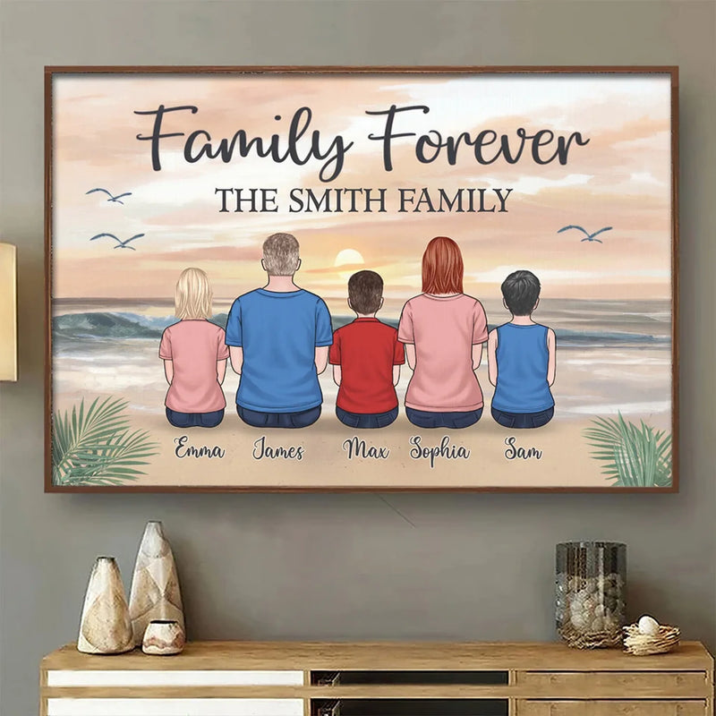 Family Forever, The Greatest Gift Of All - Family Personalized Custom Horizontal Poster - Gift For Family Members