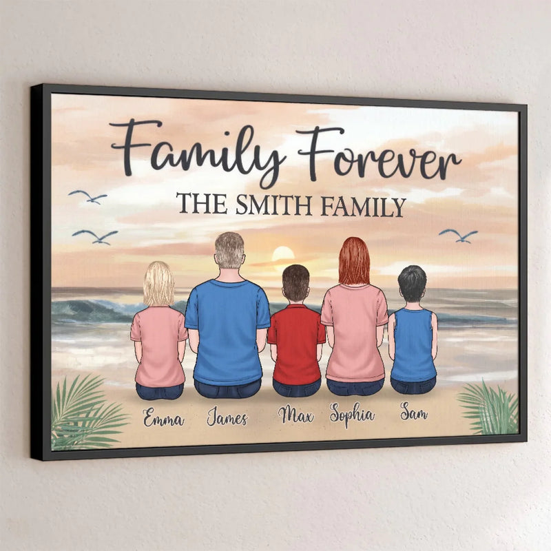 Family Forever, The Greatest Gift Of All - Family Personalized Custom Horizontal Poster - Gift For Family Members