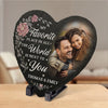 Custom Photo Together Is My Favorite Place To Be - Couple Personalized Custom Heart Shaped Stone With Stand - Gift For Husband Wife, Anniversary