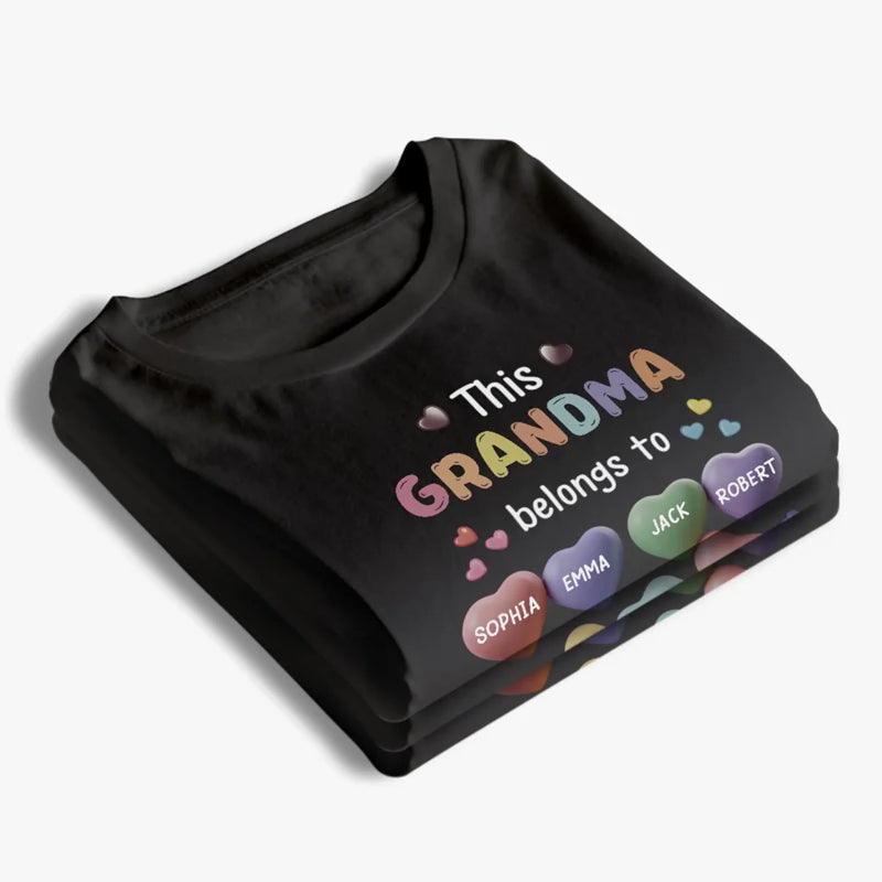 Cherishing Sweet Moments With Our Grandkids - Family Personalized Custom Unisex T-shirt, Premium T-shirt, Hoodie - Gift For Mom, Grandma
