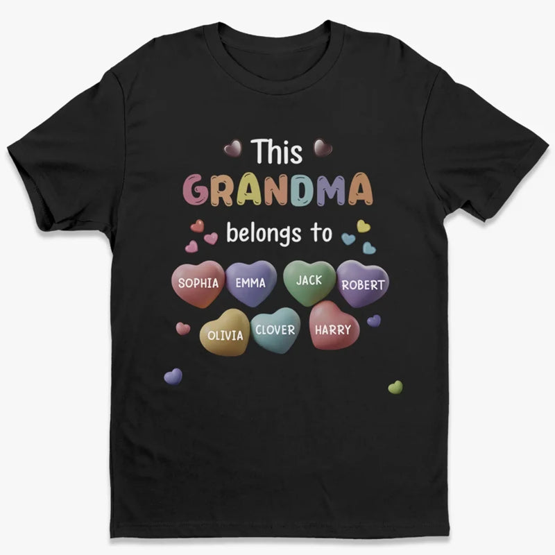 Cherishing Sweet Moments With Our Grandkids - Family Personalized Custom Unisex T-shirt, Premium T-shirt, Hoodie - Gift For Mom, Grandma