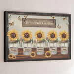 Grandma’s Garden Is Where Memories Bloom - Family Personalized Custom Horizontal Poster - Gift For Mom, Grandma