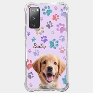 Custom Photo Pawsitively In Love - Dog & Cat Personalized Custom 3D Inflated Effect Printed Clear Phone Case - Gift For Pet Owners, Pet Lovers