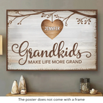 Custom Name Grandkids Family Gifts for Grandparents - Personalized Poster