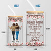 An Unbreakable Bond - Bestie Personalized Custom Glass Cup, Iced Coffee Cup - Gift For Best Friends, BFF, Sisters