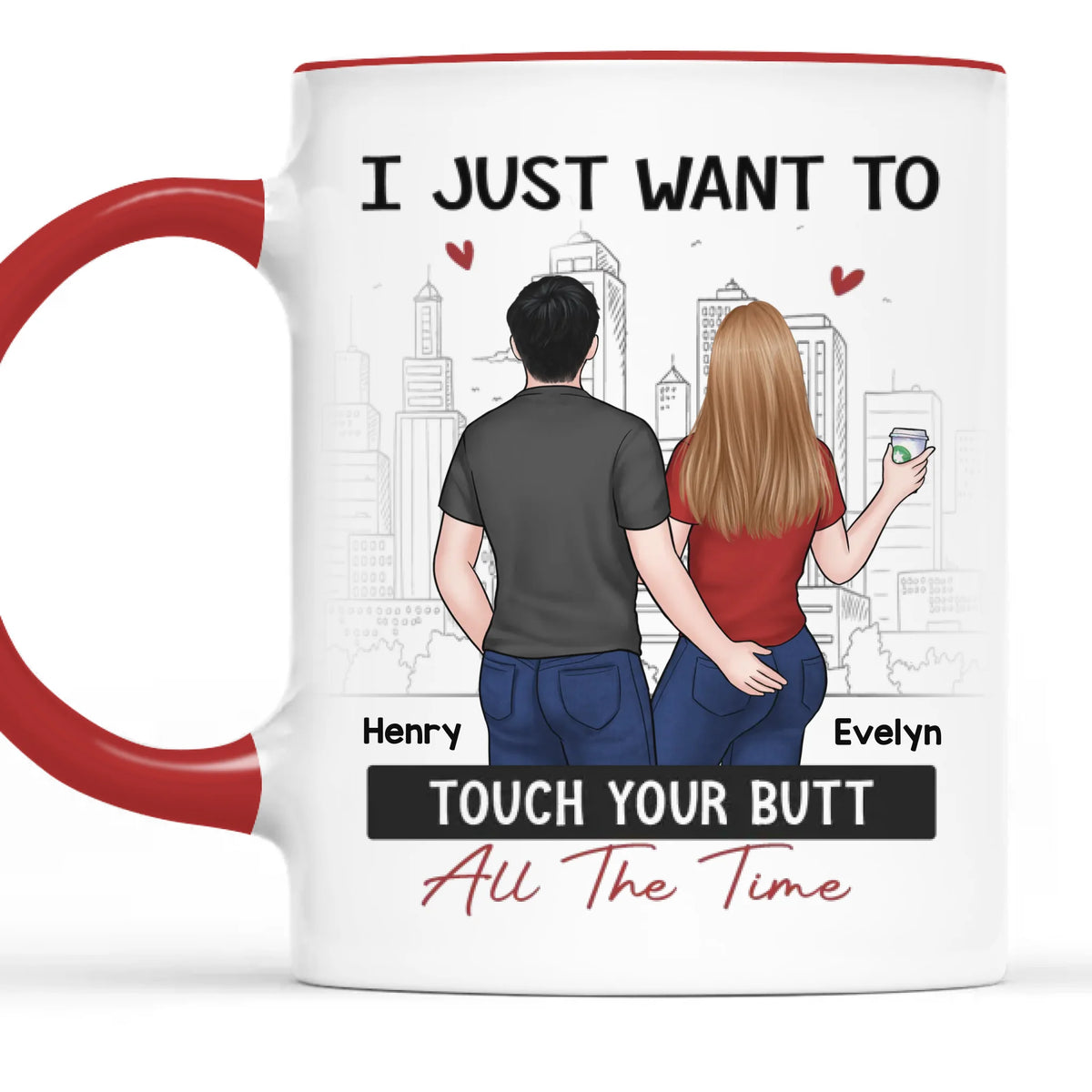 Chaque contact est un rappel de notre amour - Tasse personnalisée pour couple - Cadeau pour mari et femme, anniversaire