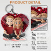 Partners In Crime And In Love - Couple Personalized Custom Shaped Acrylic Keychain - Gift For Husband Wife, Anniversary